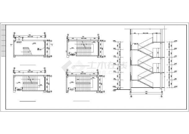 某学校浴室建筑设计CAD施工图纸-图一