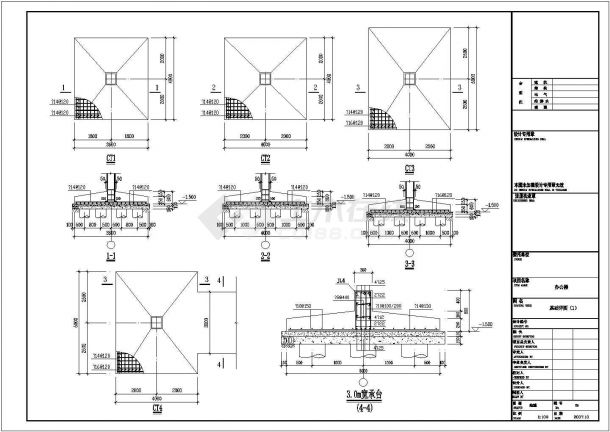 某深层搅拌桩复合基础结构CAD设计图-图二