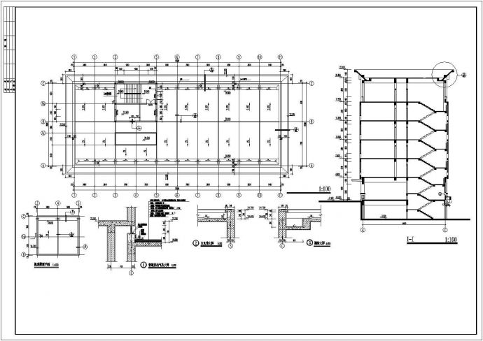 某地区6层3800平米框架小型办公楼建筑结构施工图_图1
