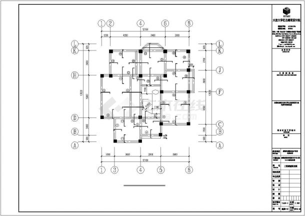 某地区商业住宅小区框架结构设计施工CAD图纸-图二