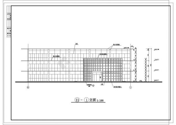 小区规划总平面定位图 居委会老年活动中心综合楼建筑施工图cad 图纸-图二