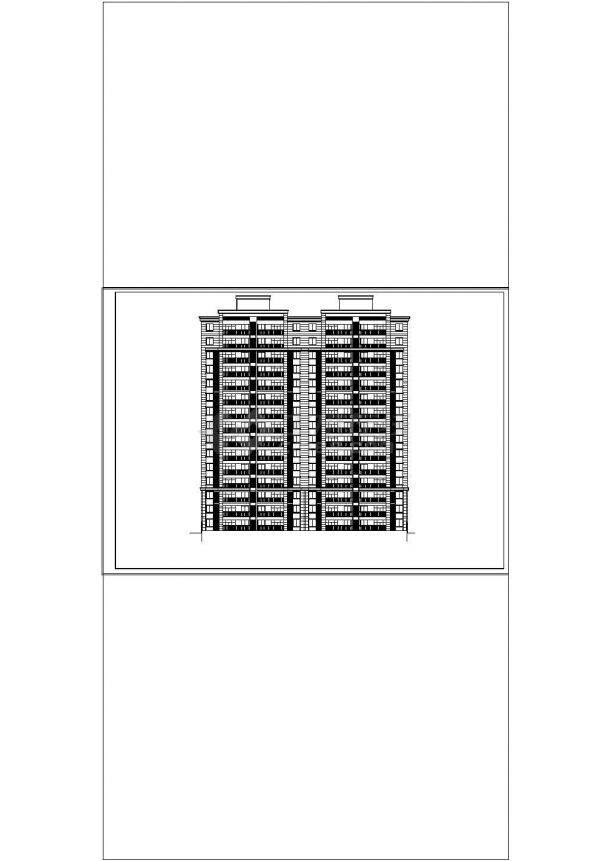 某16层安置楼高层cad建筑施工设计图纸-图二