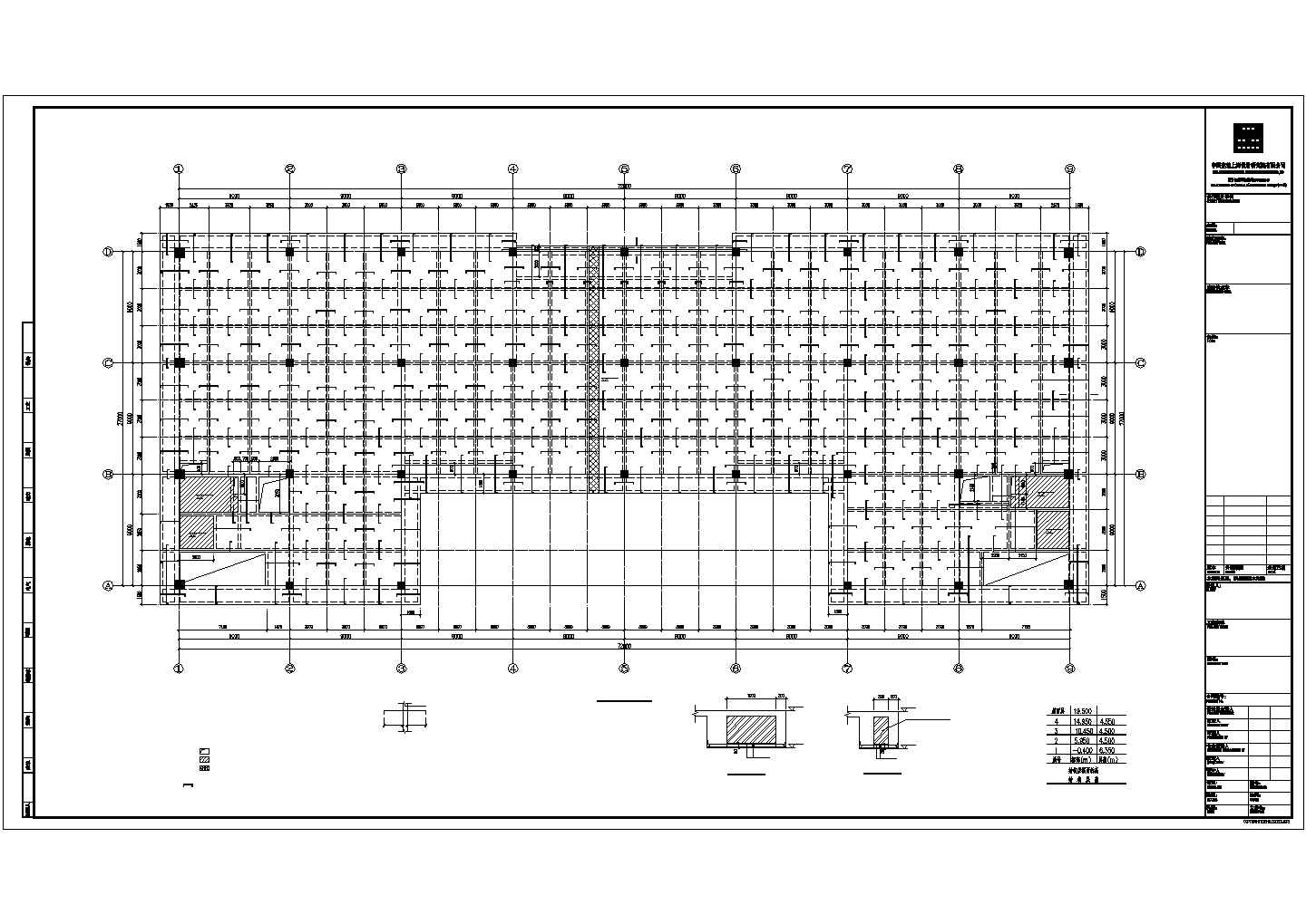 某地区标准化厂房建筑框架结构设计施工CAD图纸