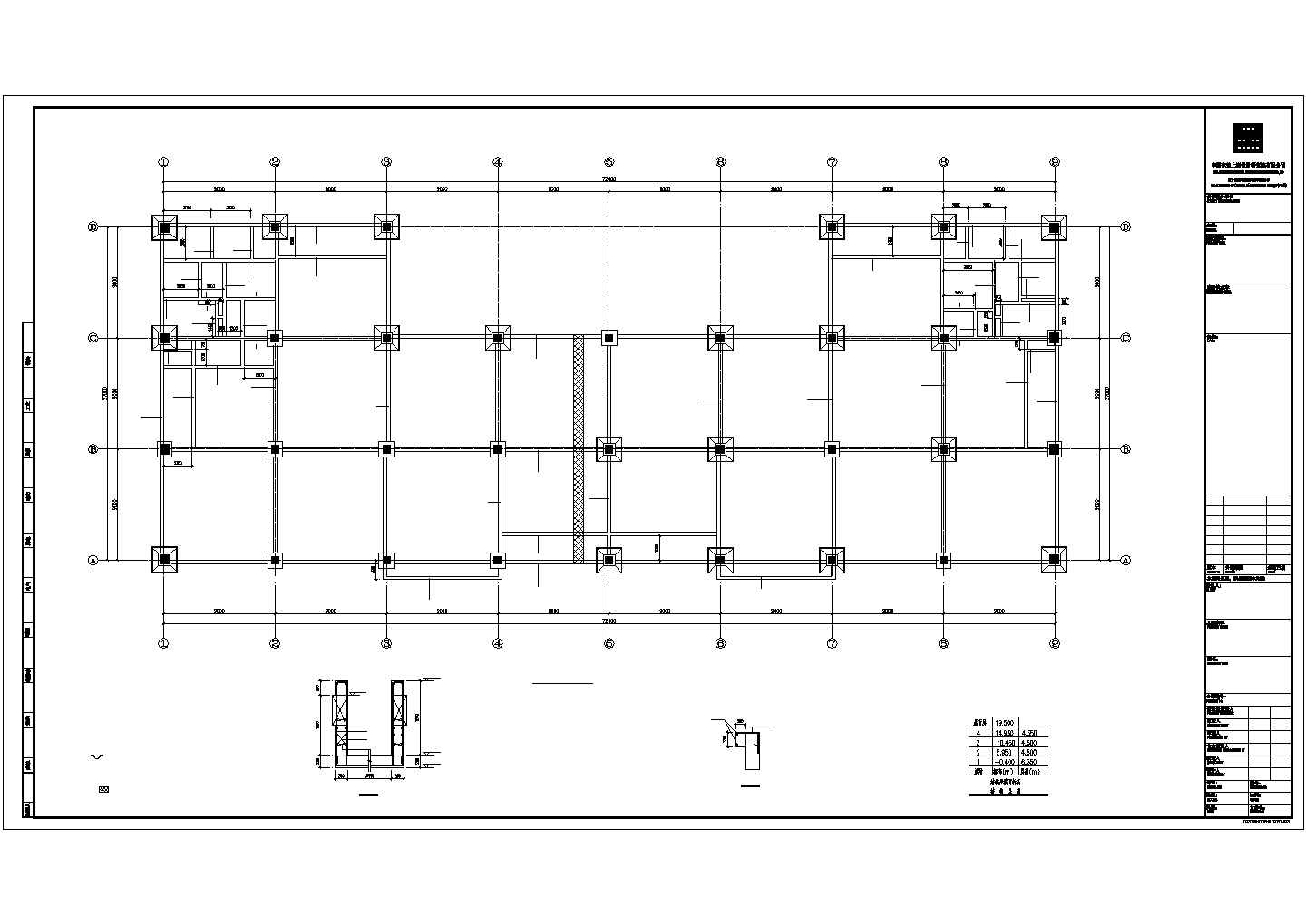 某地区标准化厂房建筑结构设计施工CAD图纸