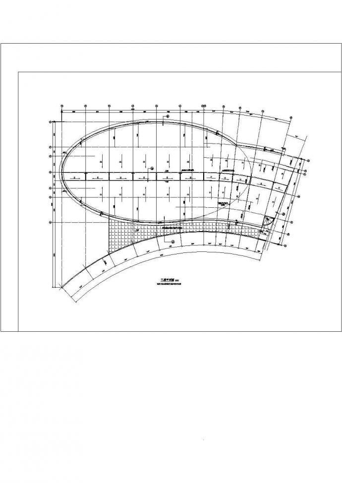 建筑图-食堂平面和屋顶网架平面图.cad_图1