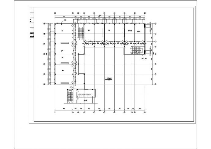 4层L形理工学校教学楼建施CAD图纸设计_图1