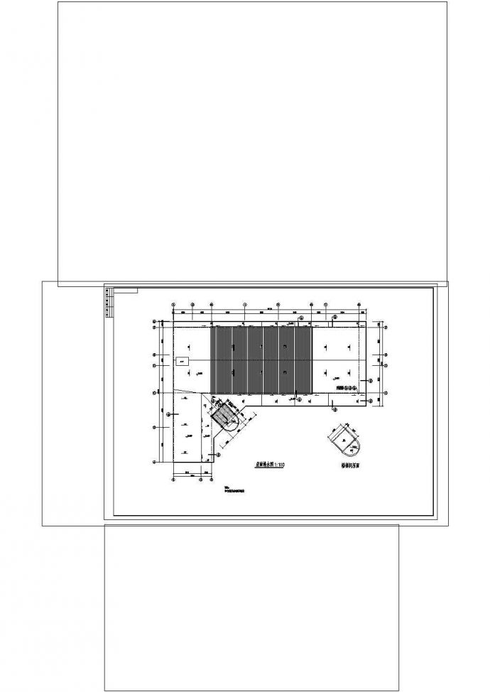 6层6970平米L形框架结构教学楼建筑施工CAD图纸设计_图1