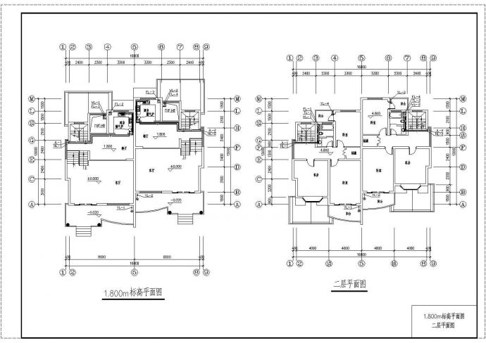 某1+3层双拼别墅给排水实施CAD图纸_图1