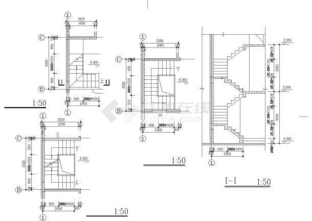 全套三层双拼别墅cad设计图（长14.2m宽12m）-图一