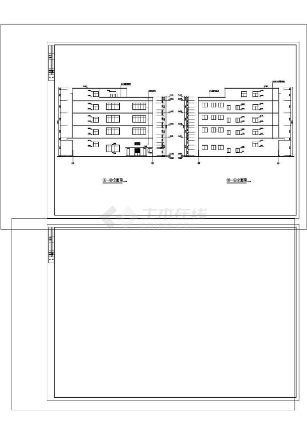 厂房设计_4层6594平米厂房车间建筑施工cad图纸设计-图二