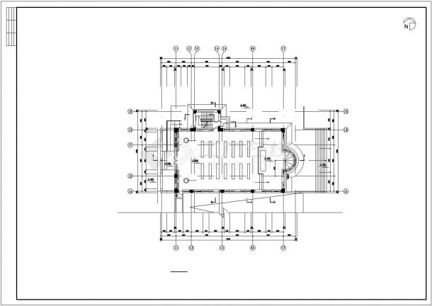 经典英伦风格教堂建筑施工CAD布置图-图二