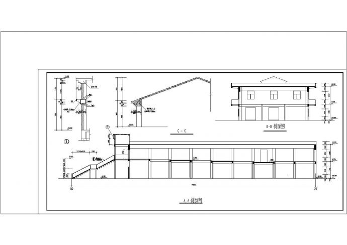 某二层学生食堂cad图纸设计（建筑专业，2645㎡，含平面图）_图1