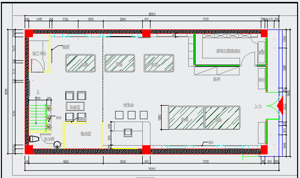 某展厅眼镜店CAD平立面构造设计图_图1