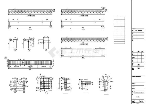 某地区单层混凝土柱吊车梁厂房结构设计施工CAD图纸-图二