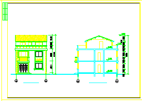 某二层带阁楼乡村别墅建筑结构cad方案图_图1