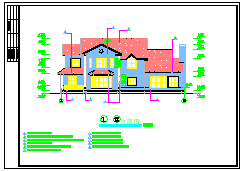 某二层小别墅建筑方案cad设计图纸-图二