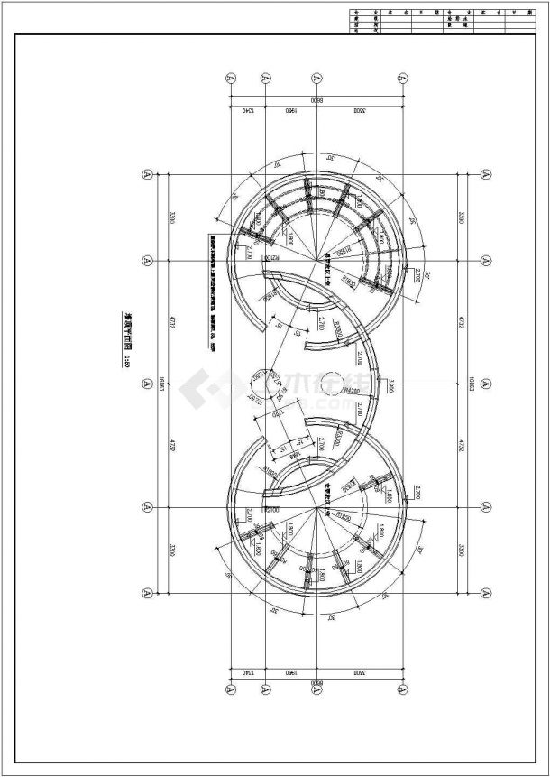 某洗浴室建筑CAD设计完整构造施工图-图一