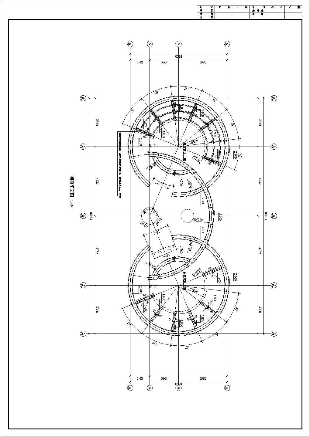 某洗浴室建筑CAD设计完整构造施工图