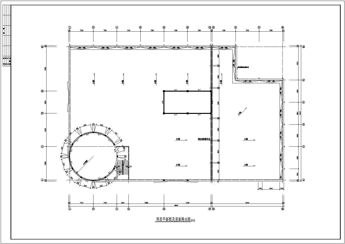 某长65.84米宽41.54米四层百货商场CAD大样建筑设计图