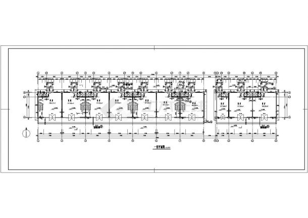 某长78.9米宽8.5米二层商店CAD设计建筑设计图 含墙身大样-图二