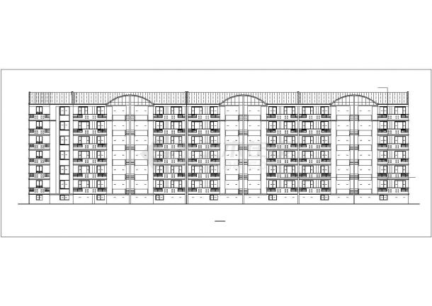 6870平米六层住宅楼全套建筑设计CAD图纸（含半地下室和各楼层）-图一