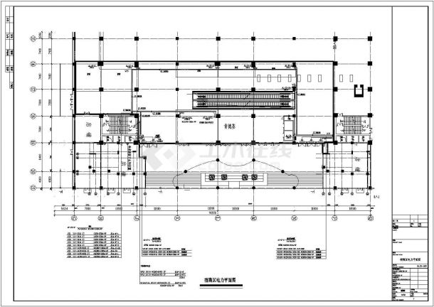 某大型超市电力CAD构造详细平面图-图一