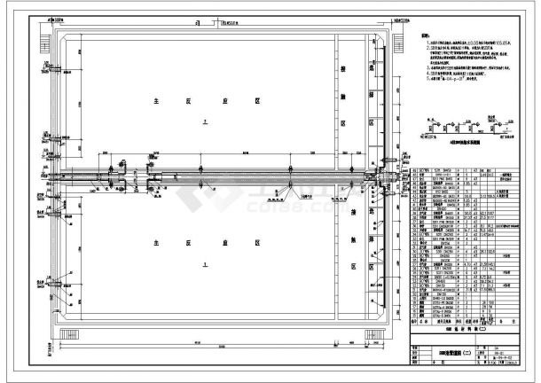 某10万吨污水处理厂工艺CAD设计详图-图一