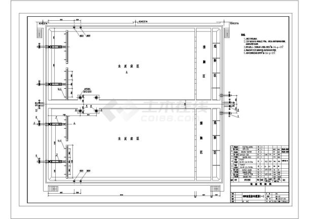 某10万吨污水处理厂CAD全套工艺设计详图-图一