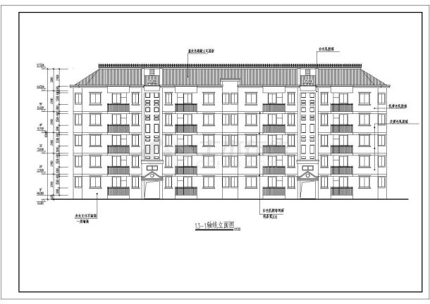 [学士]有阁楼砖混住宅楼全套设计图纸(含计算书、施工组织设计建筑结构设计图)-图一