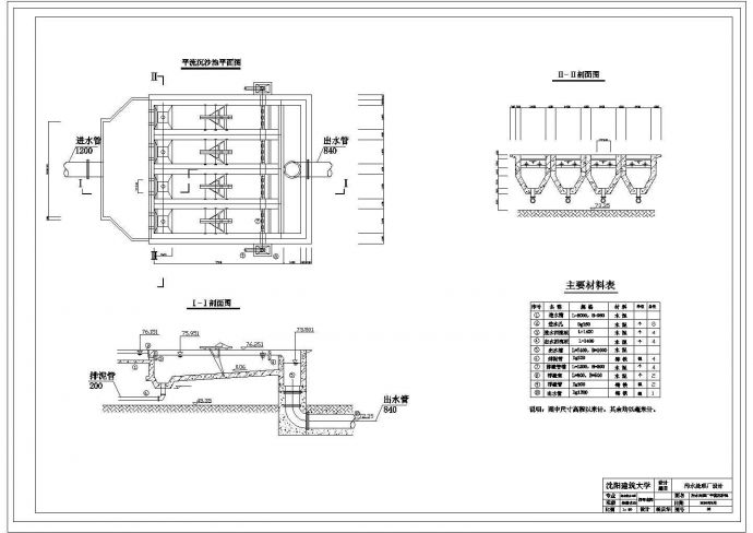 某污水处理厂CAD毕业设计图纸与计算书_图1