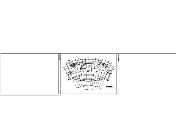 3层弧形海滨酒店建筑施工CAD图纸设计_图1