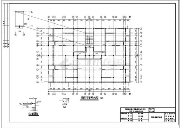 某地区多层板配筋住宅楼结构设计施工CAD图纸-图一