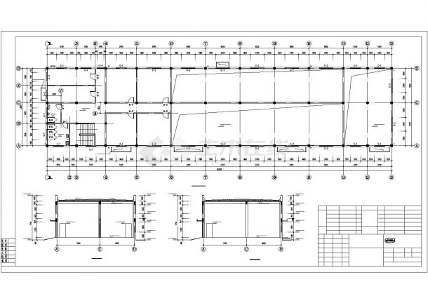 某地区二层水处理间钢筋混凝土框架结构设计施工CAD图纸-图二