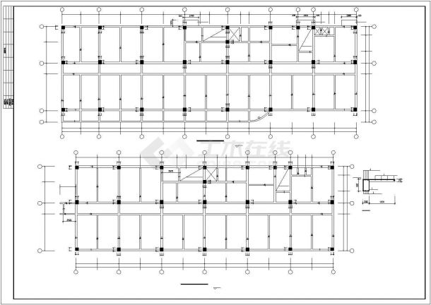 某地区房地产公司八层综合楼框架结构建筑设计施工CAD图纸-图一