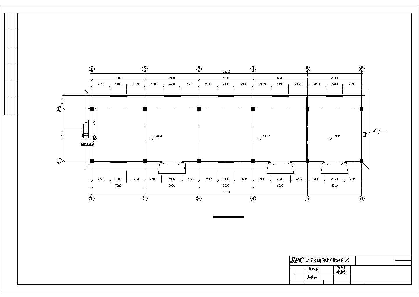 某二层混凝土结构仓库设计施工CAD图纸