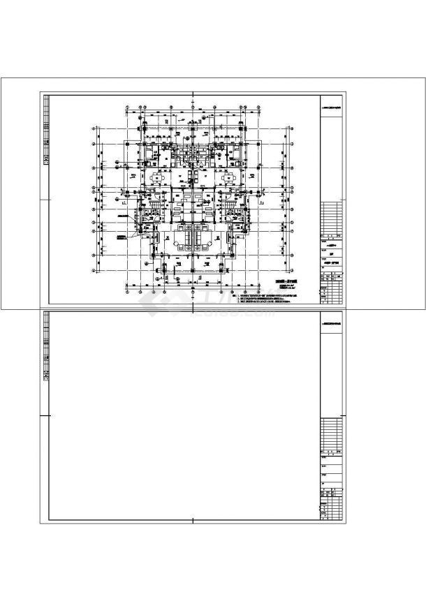 179.64平米双拼别墅建筑设计CAD图-图二