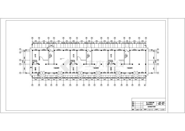 【5层】2661.77平米五层框架商住楼全套cad图纸（CAD建筑、结构图）-图一