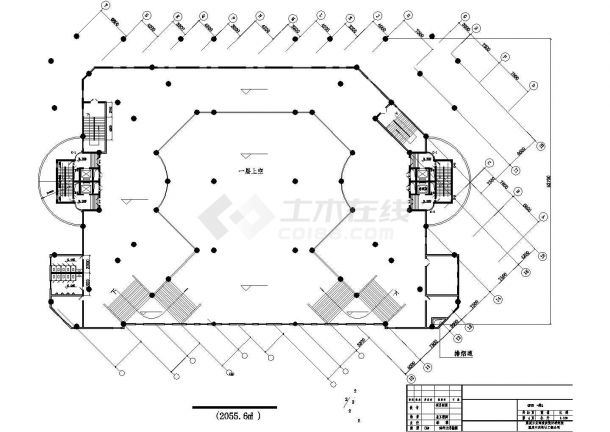 办公楼设计_金果园F型公寓式办公楼设计方案建筑全套cad图，含效果图-图一