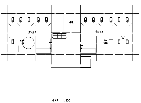 单层古城路厕所建筑施工cad图(带效果图，水电图，八张)-图一