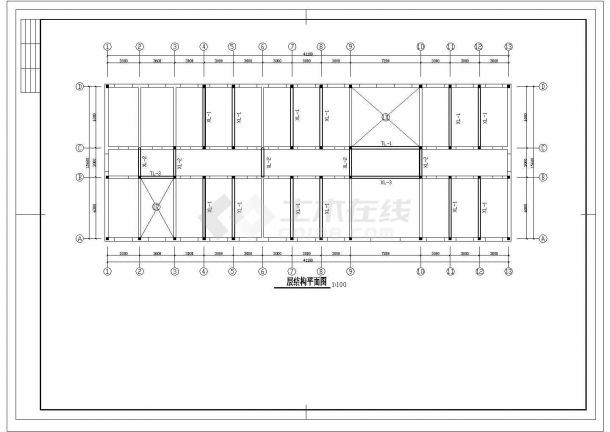 某三层砖混结构综合教学楼建筑方案图（高11米）-图一