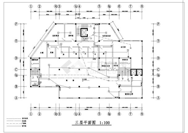 某综合楼消防电气设计CAD参考图-图一