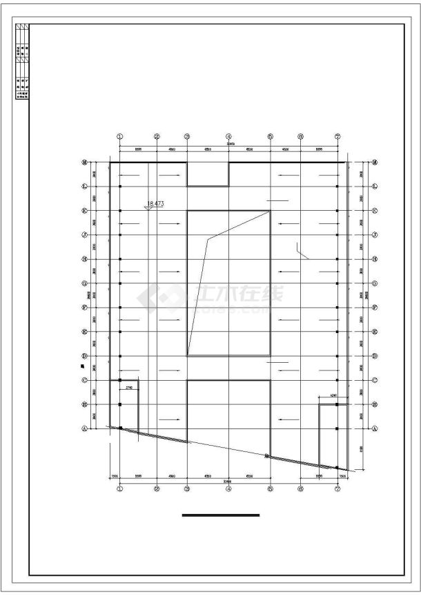 某地上五层中学教学楼及宿舍楼建筑施工图-图二