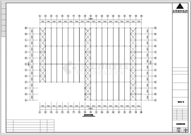 厂房设计_远达公司钢结构厂房工程CAD施工图-图二