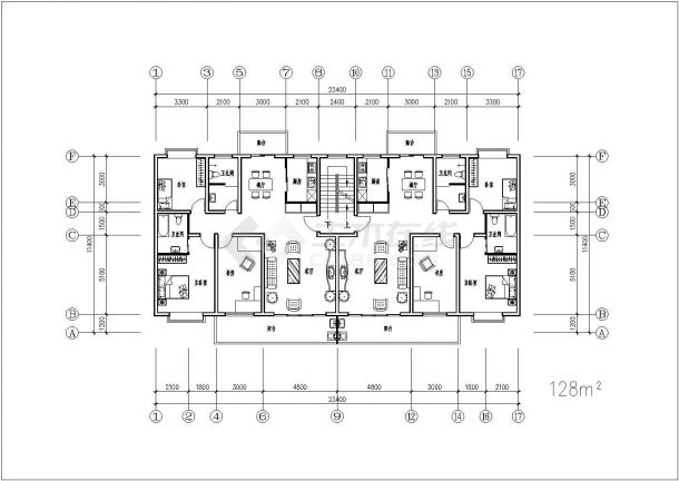 某小区住宅楼全套户型方案设计全套cad平面图（含经济技术指标及面积说明）-图一