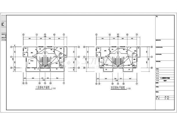 某五层双拼别墅电气施工设计cad图纸，含电气设计说明-图一