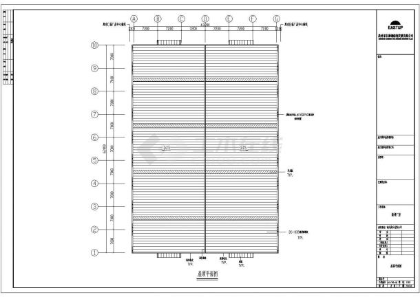 某地钢结构厂房建筑施工图CAD-图一