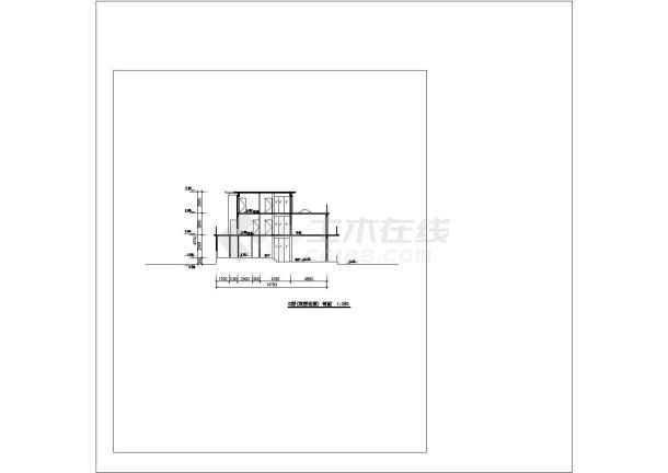 三层D型双拼别墅住宅建筑设计施工cad图纸，共六张-图一