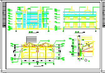 某工厂厂房及办公楼全套建筑cad设计图