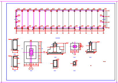 某工业区钢结构厂房cad设计施工图纸-图二