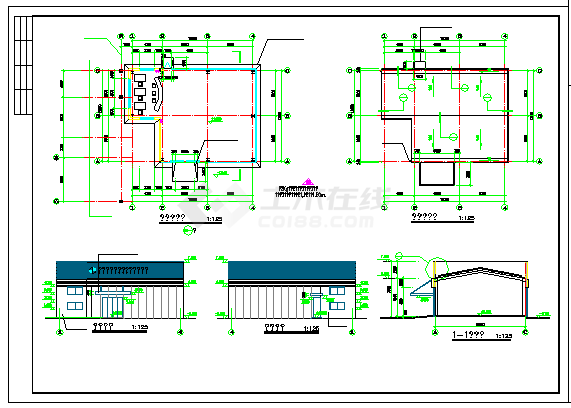 某国际宝马汽车专卖店全套CAD方案施工设计图纸-图二
